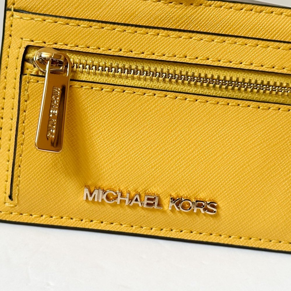 Michael Kors Jet Set Travel East West ID Credit Card Case Wallet Lanyard - Picture 5 of 9